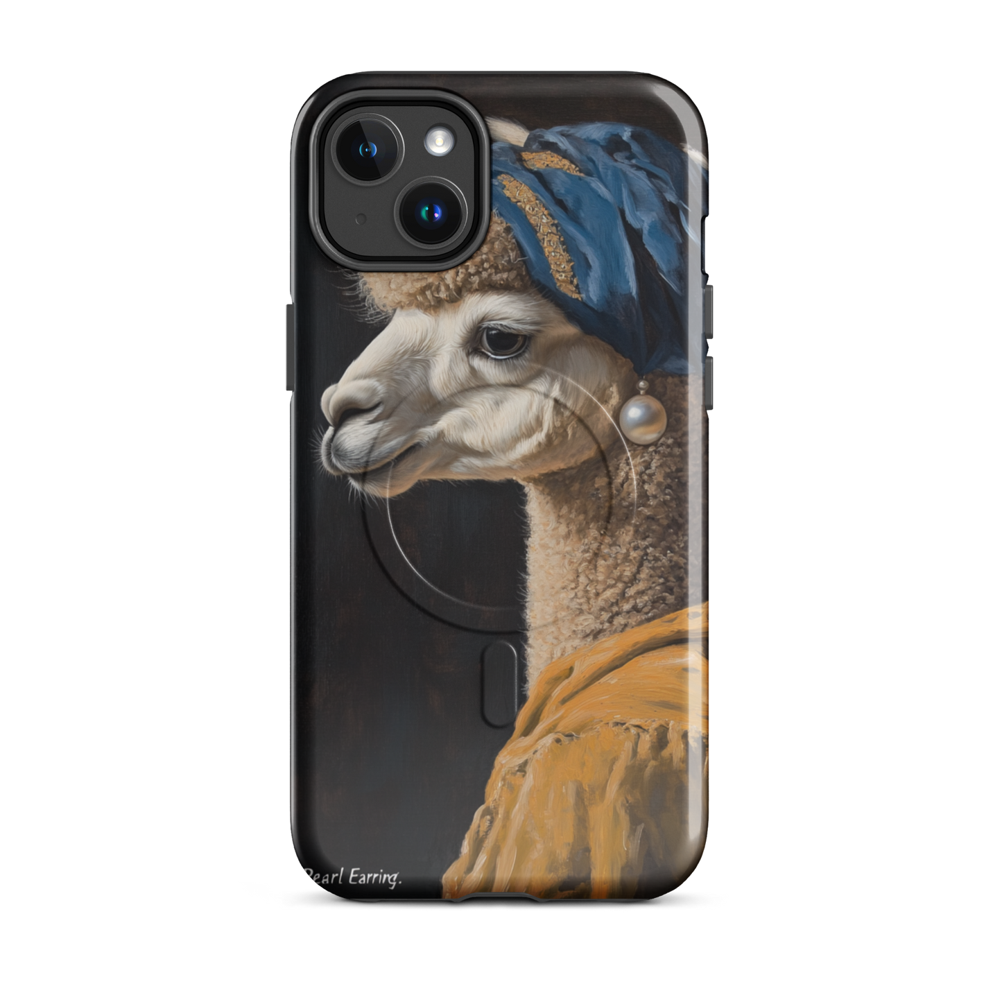 Llama with a Pearl Earring - MagSafe® tough case for iPhone®